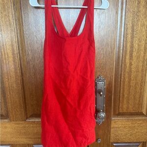 Madewell Red Backless Dress